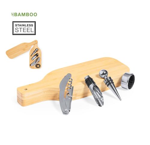 Branded Wooden Wine Bottle Shaped Wine Accessory Gifts