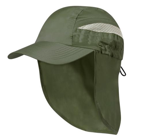 Custom 2 Panel Baseball Caps Sun Neck Protector Flaps