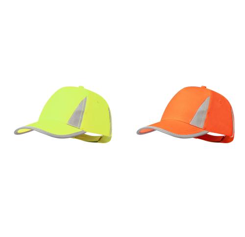 Custom Printed Reflective Trim Baseball Caps 5 Panels