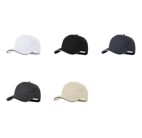 Logo Brushed Cotton Baseball Caps Venitlation Holes 5 Panels