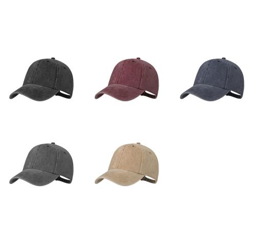 Printed 6 Panel Faded cotton Baseball Caps Adjustable Back Closure