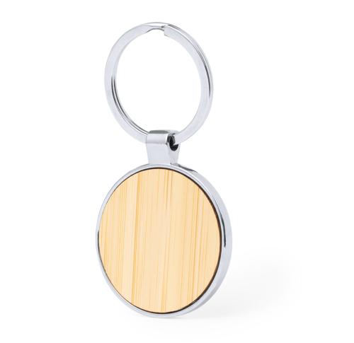 Promotional Bamboo Keyring Chrom3 Finish 
