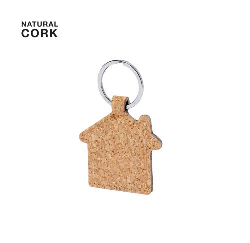 Promotional Natural Cork House Shaped Keyrings