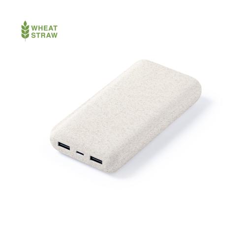 Promotional 10,000 MAh Wheatstraw Powerbanks 2 USB Outpouts