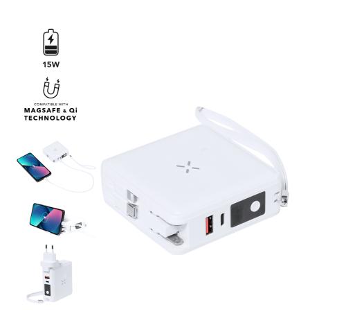 Branded Travel Adaptors Integrated 10,000 mAh Powerbank