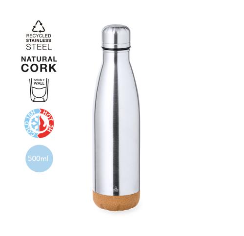 Promotional Insulated Stainless Steel 500ml Chilly Style Bottle Cork Base