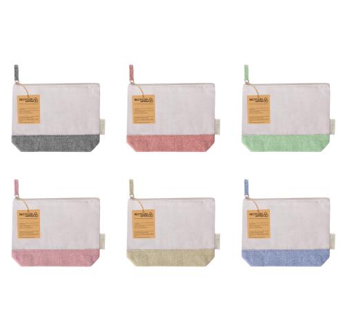 Custom Makeup Cosmetics Beauty Bags Reycled Cotton Zipped