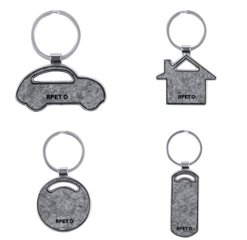 Branded Circular Keyrings Recycled Flet and Metal