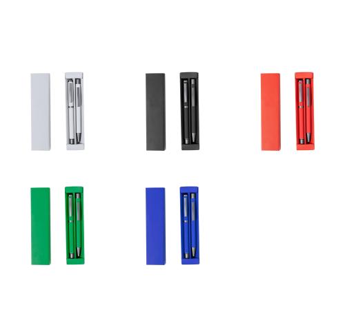 Promotional Pen Sets Rollerball and Ball Pen Soft Touch Finish