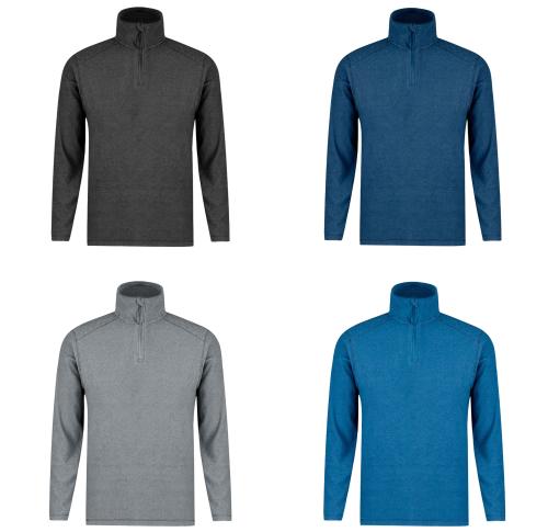 Printed Logo Unisex Polar Fleece Melange Sweatshirt