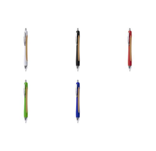 Printed Unusual Push Button Pen RABS & Bamboo Eco Friendly