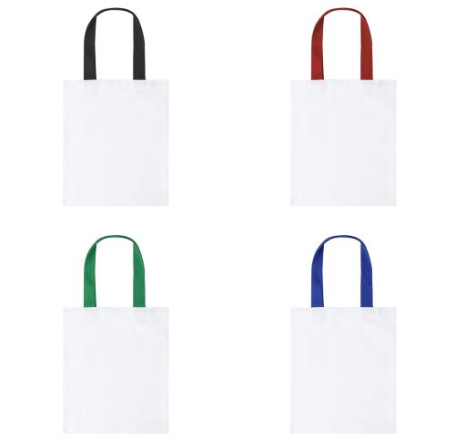 Custom Printed White Canvas Tote Bags Contrast Handles