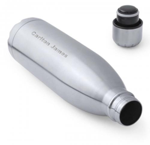 Metal Stainless Steel Insulated Water Bottle 800ml Screw Cap Lid