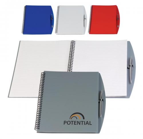 Script A6 spiral bound Notebook 80 lined pages & Matching pen