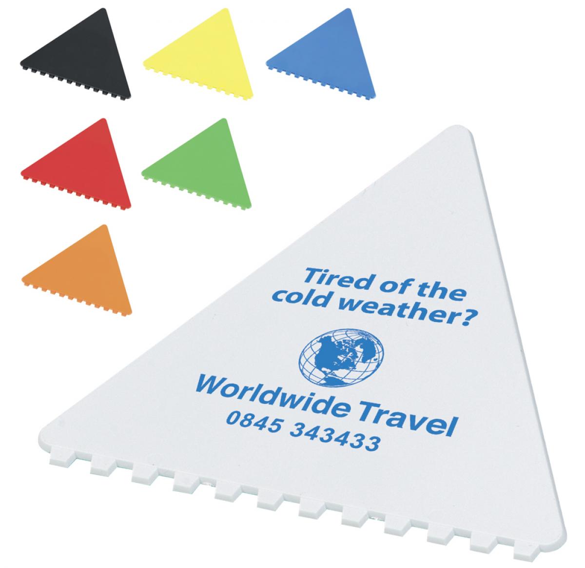 Promotional Printed Triangular Shaped Glacier Ice Scrapers 