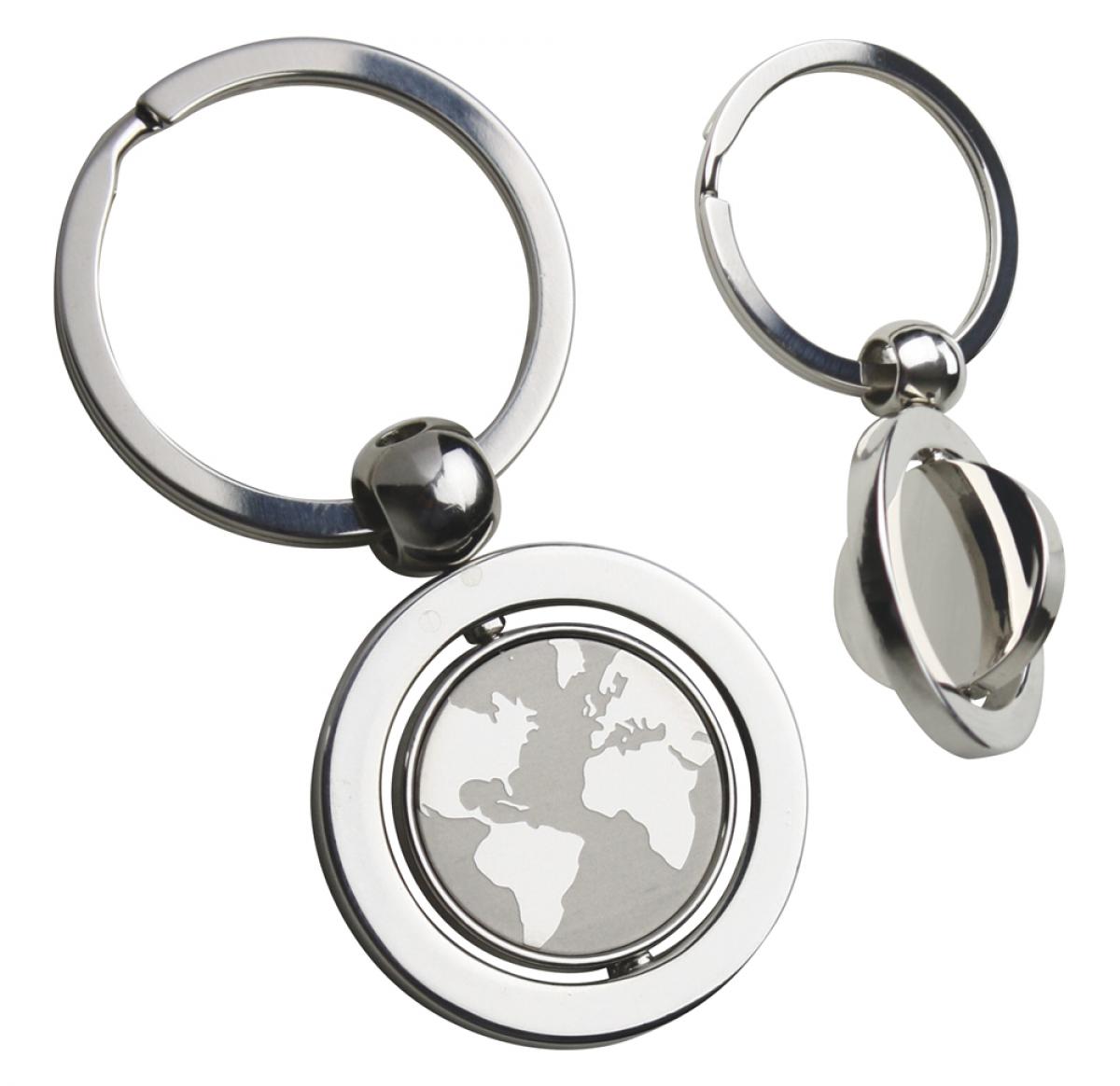 Swivel Globe Key Ring