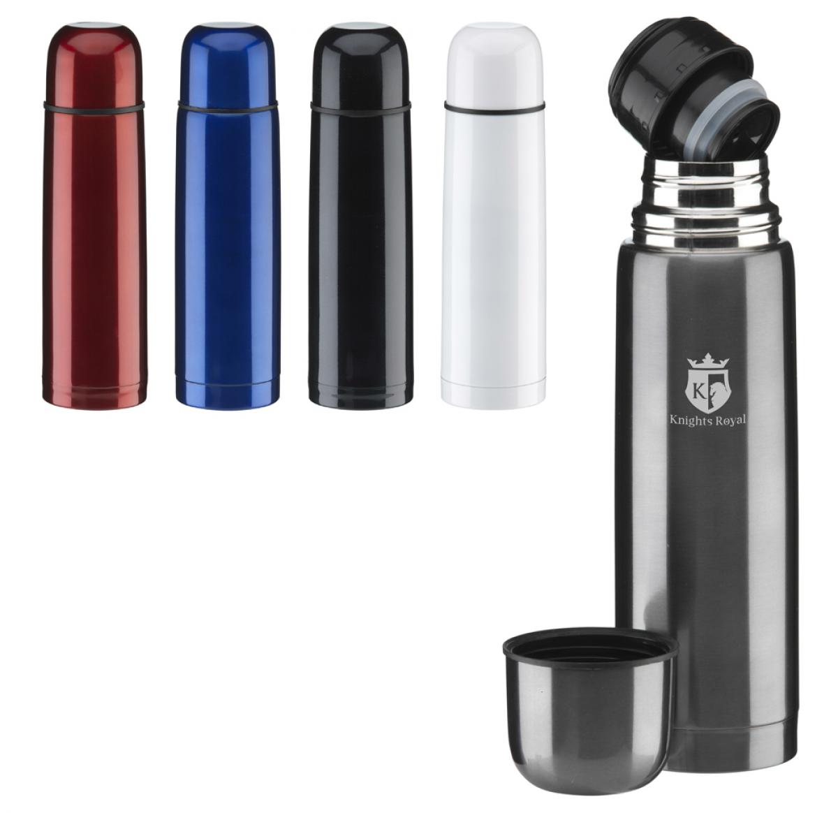 Branded Stainless Steel Metallic 0.5 Litre CoffeeFlasks