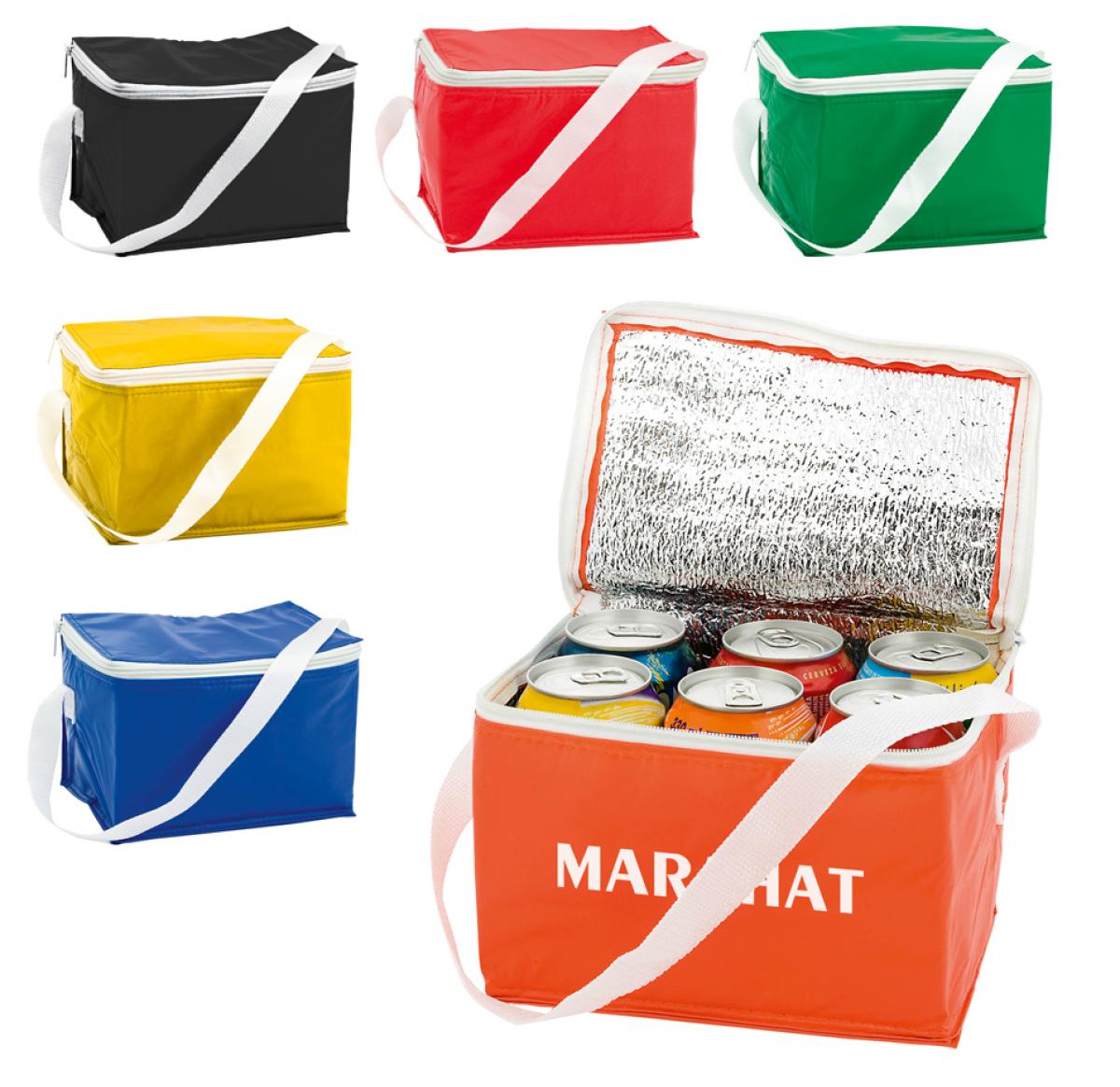 Custom Printed Frigo Insulated Cool Bags 6 Can Polyester