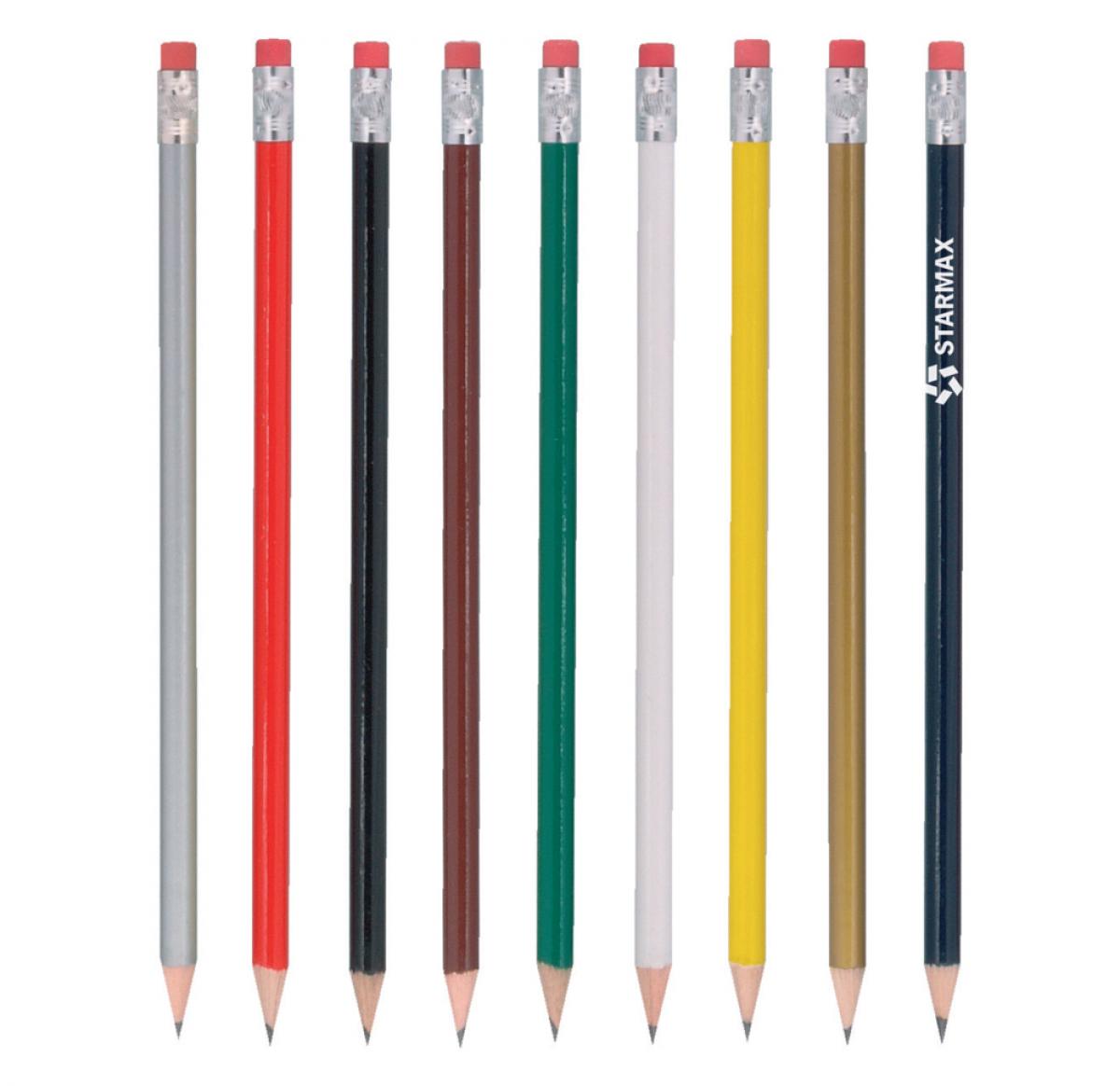 Custom Promotional Star Wooden Pencils With Eraser