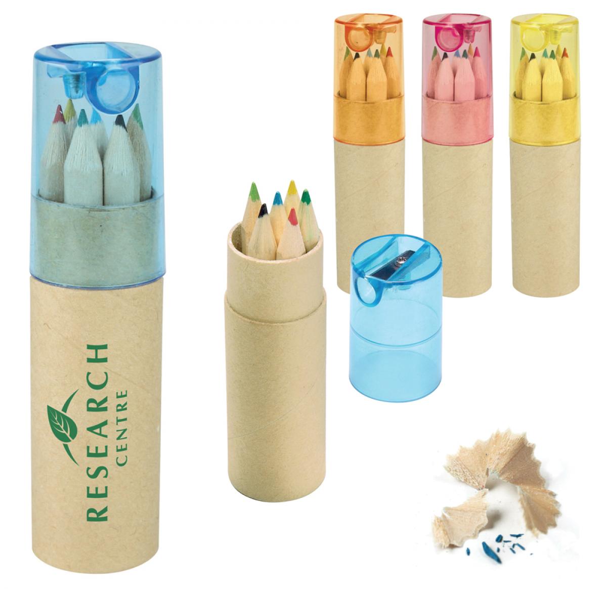Promotional Printed Sharp Sleeve Colouring Pencil Sets