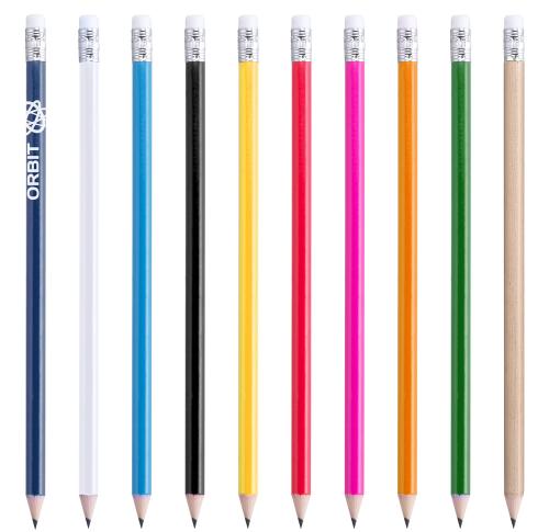 Bliss Wooden Pencil With Eraser Custom Printed Logo