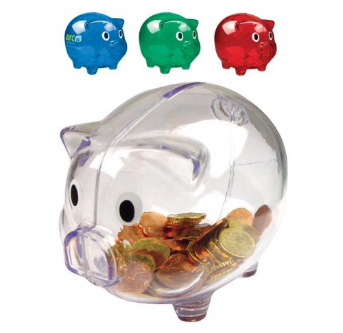 Printed Plastic Piggy Banks