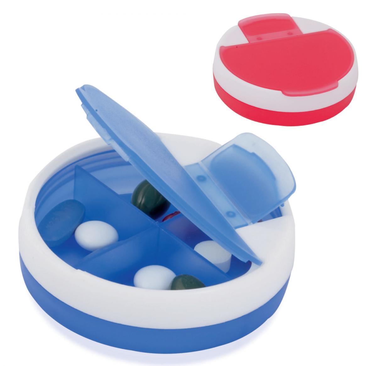 Printed Pill Box Dispensers With Four Compartments