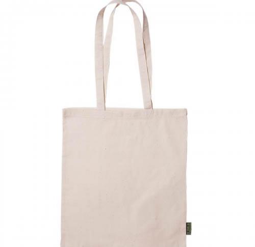 Cotton Shoulder Shopping Bag Long Handles