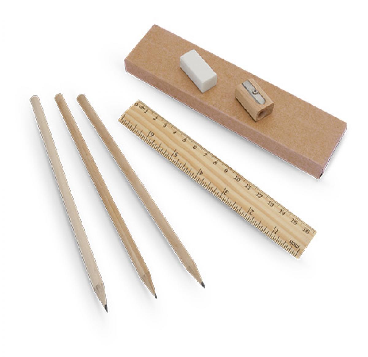 Drawing Set - Contains Pencils, Erasers, Pencil Sharpeners and Rulers