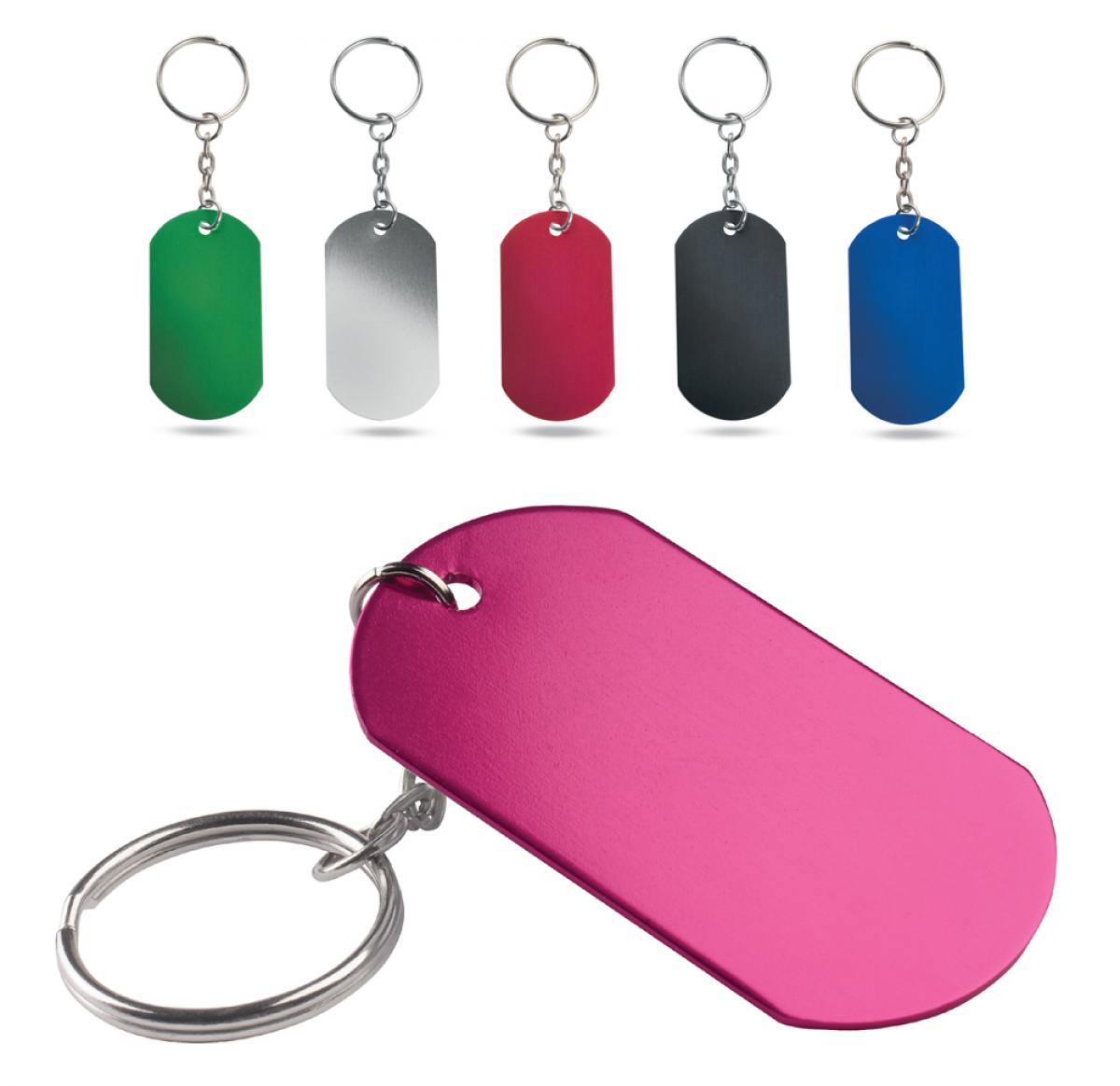 Engraved Metal Dog Tag Keyring