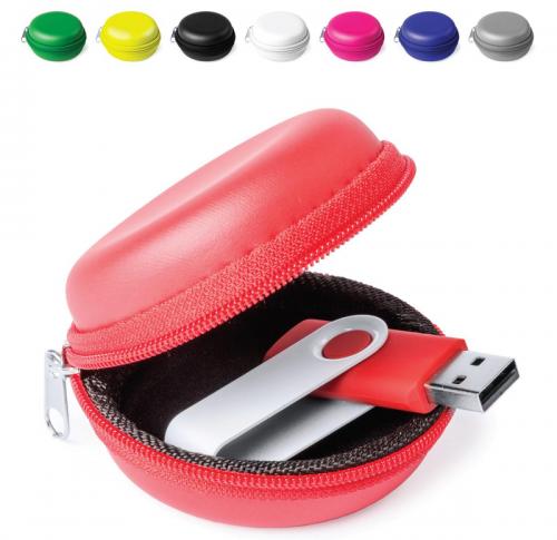 PU Zipped Pouch for Earbuds -  Shilay