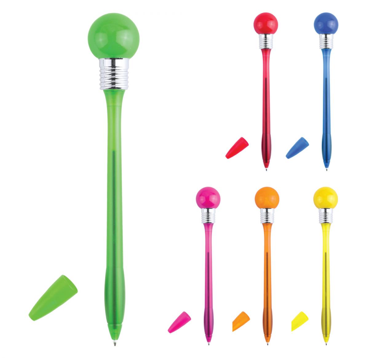 Custom Flashing Light Bulb Pens Nicky