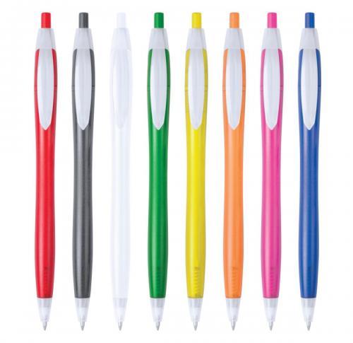 Printed Plastic Frosted Pens - Blue Ink