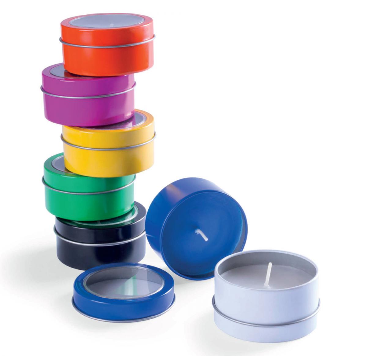 Branded Vanilla Fragranced Candles In Tin