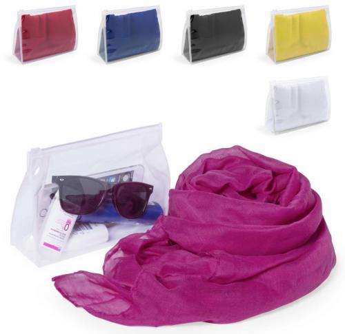 Polyester Sarong in Clear Zip Pouch