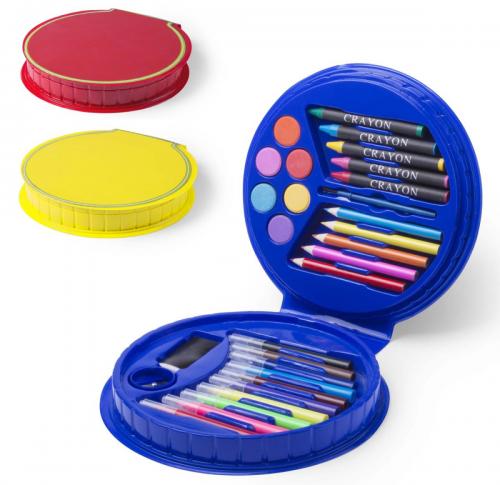 Art Set Containing Crayons, Paint, Eraser