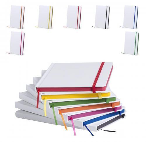 A5 Hard Cover Notebook 100 Sheets Coloured Elastic Strap & Page Marker