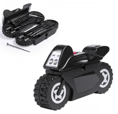 Logo Tool Set Shaped Like A Motorbike 21 Pieces