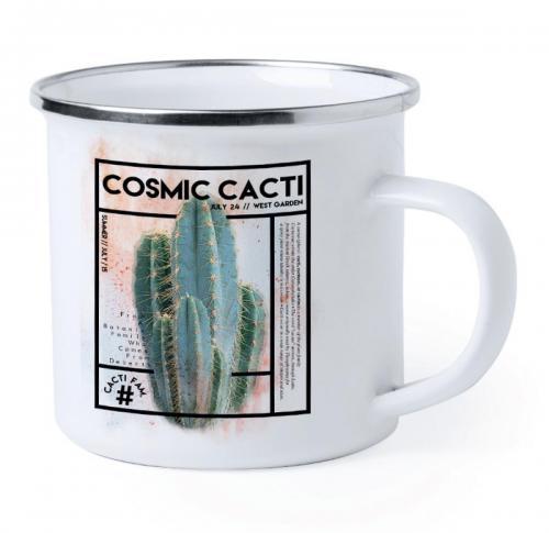 Enamel Camping Mugs 370ml Retro Design For Sublimation Printing