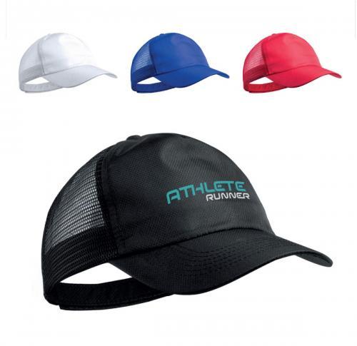 Custom Printed Baseball Caps - 5 Panel Polyester Mesh Sides