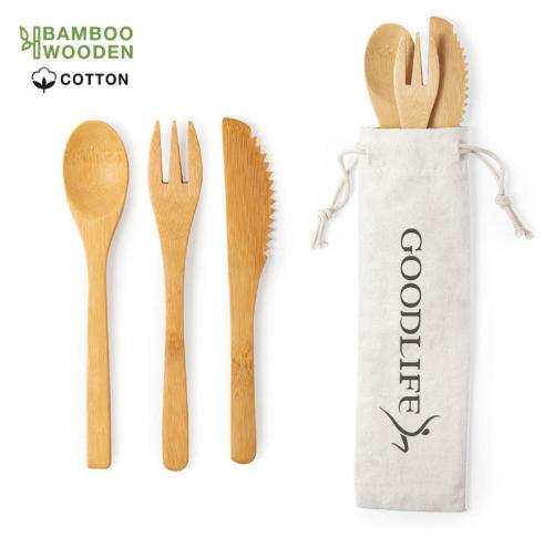 Sustainable Bamboo Travel Cutlery Set 