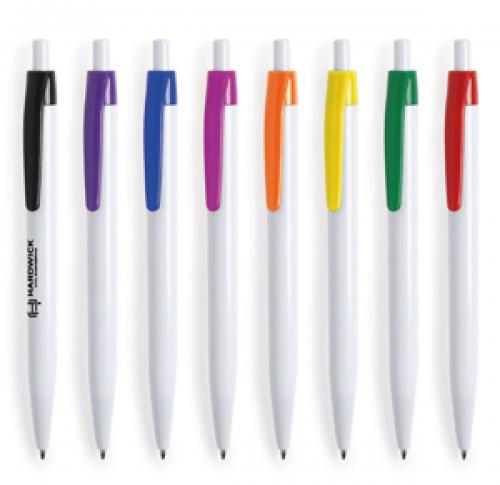 Custom Printed Pens - Two Colour Design - Blue Ink