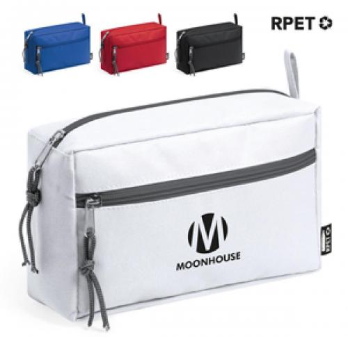 Eco Recycled RPET Cosmetic / Beauty Bag Two Zippered Compartments