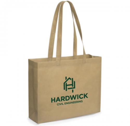Reusable Gusseted Tote Shopping Bag Long Handles