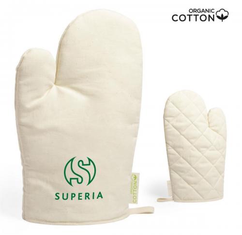 Printed 100% Organic Kitchen Mittens Oven Glove Calen