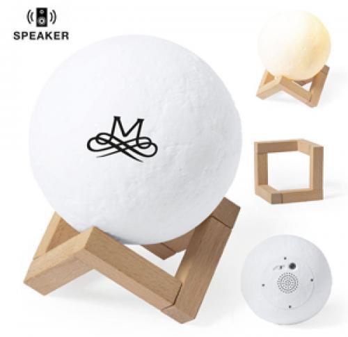 Globe Shaped Bluetooth 5 Speaker Lamp Wooden Stand Gift Boxed