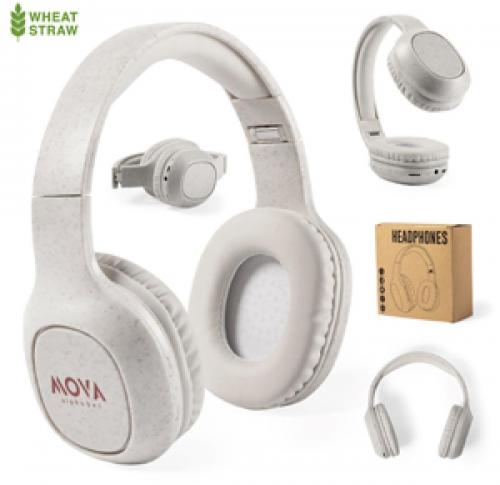 Custom Eco-Friendly Bluetooth Rechargeable Wheat Straw Headphones