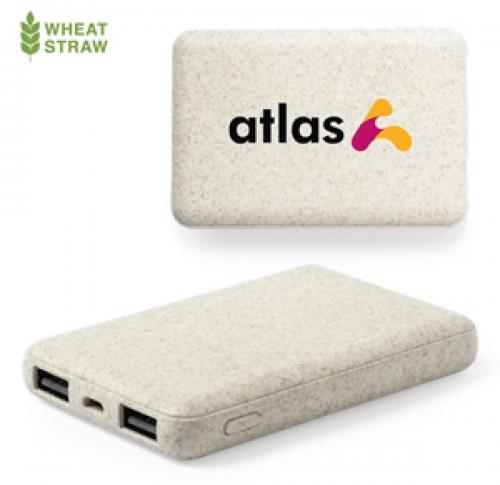 Eco Friendly Wheat Straw Sustainable Power Bank 5000 mAh