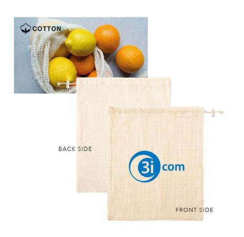 Cotton Mesh Bag Drawstring - Suitable for Vegetables & Fruit