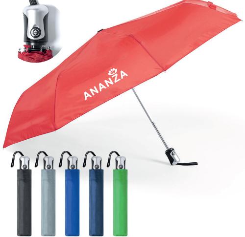 Custom Printed Compact Folding Umbrellas Polyester